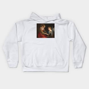 Saint Cecilia and an Angel by Orazio Gentileschi and Giovanni Lanfranco Kids Hoodie